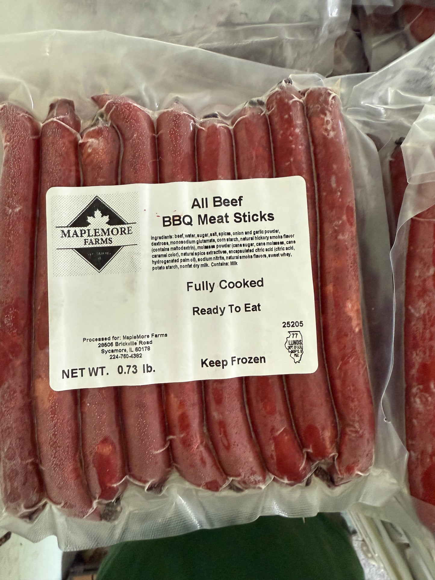 All beef snack sticks-BBQ flavor