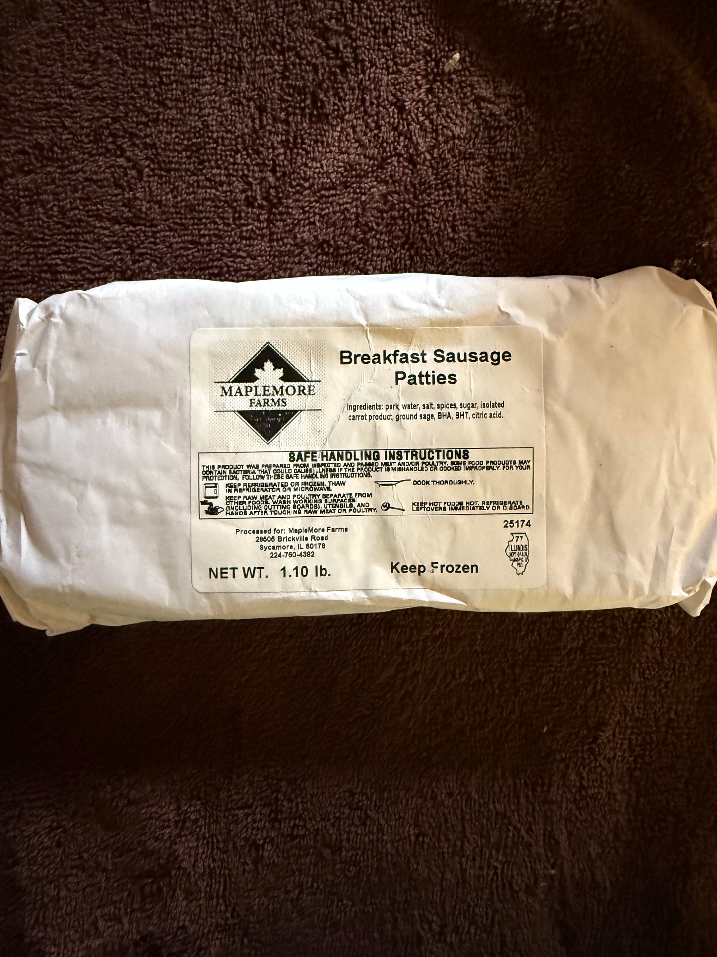 Breakfast sausage patties